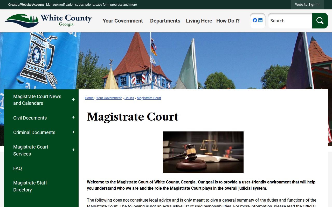 White County Magistrate Court warrant-issuing responsibilities