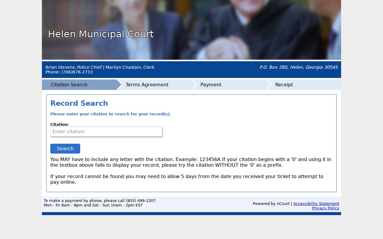 Helen warrants official city-linked citation record vendor